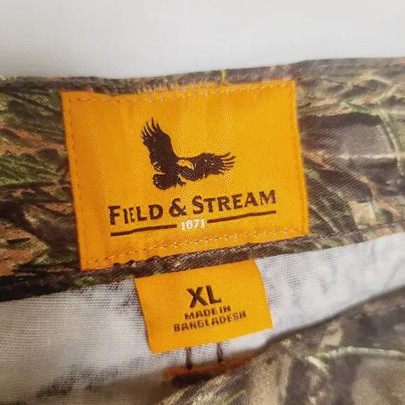 Field & Stream Camo Pants Mens XL Mossy Oak Cargo Twill Utility Camping Hunting - Picture 7 of 13